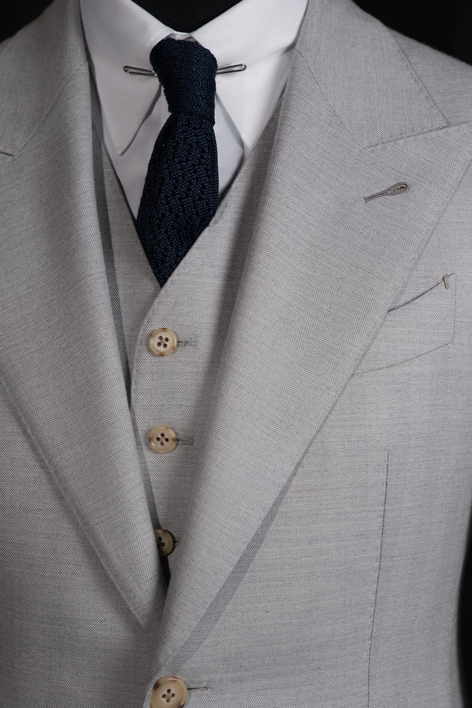 Three-Piece Suit — Light Grey — produced by JINGTANG