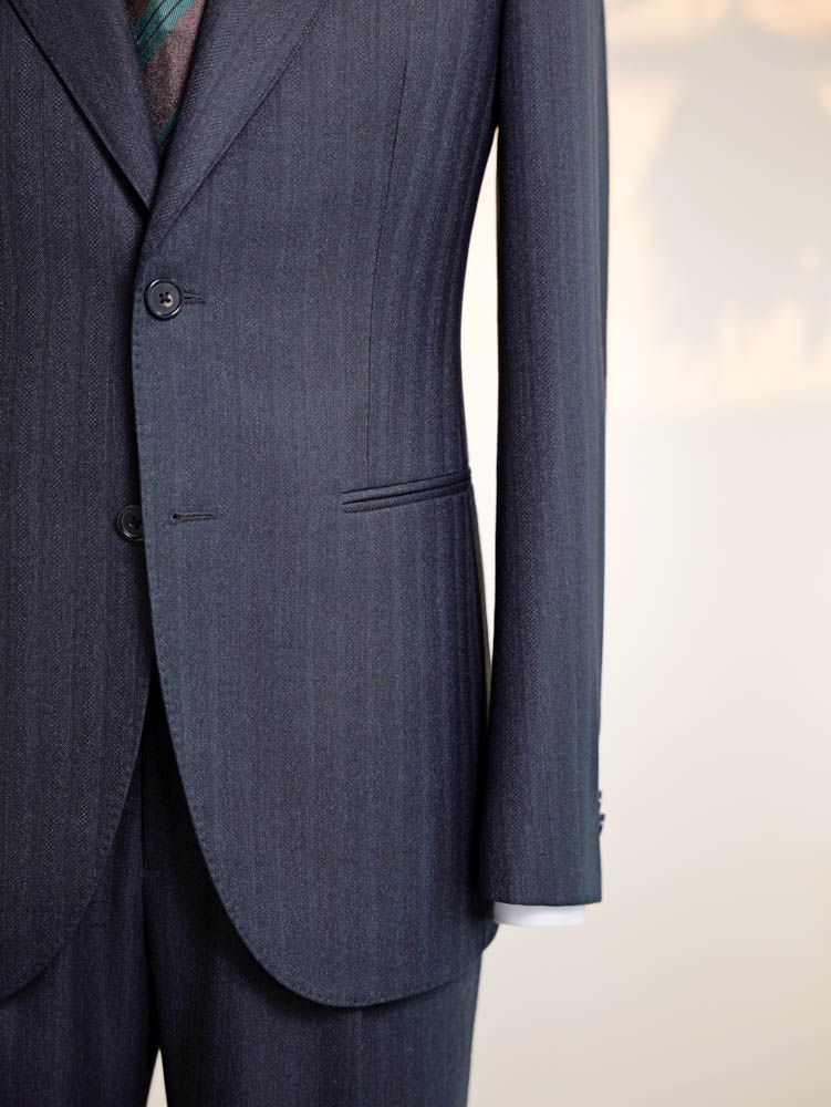 Black Herringbone Suit — view 1 of 6