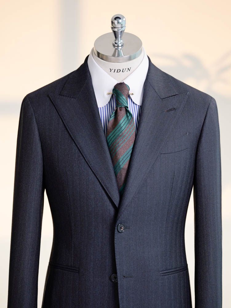 Black Herringbone Suit — view 3 of 6