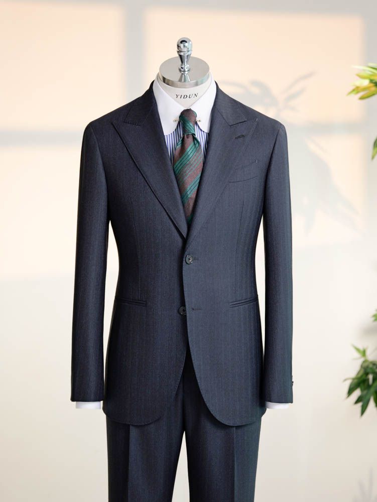 Black Herringbone Suit — view 4 of 6