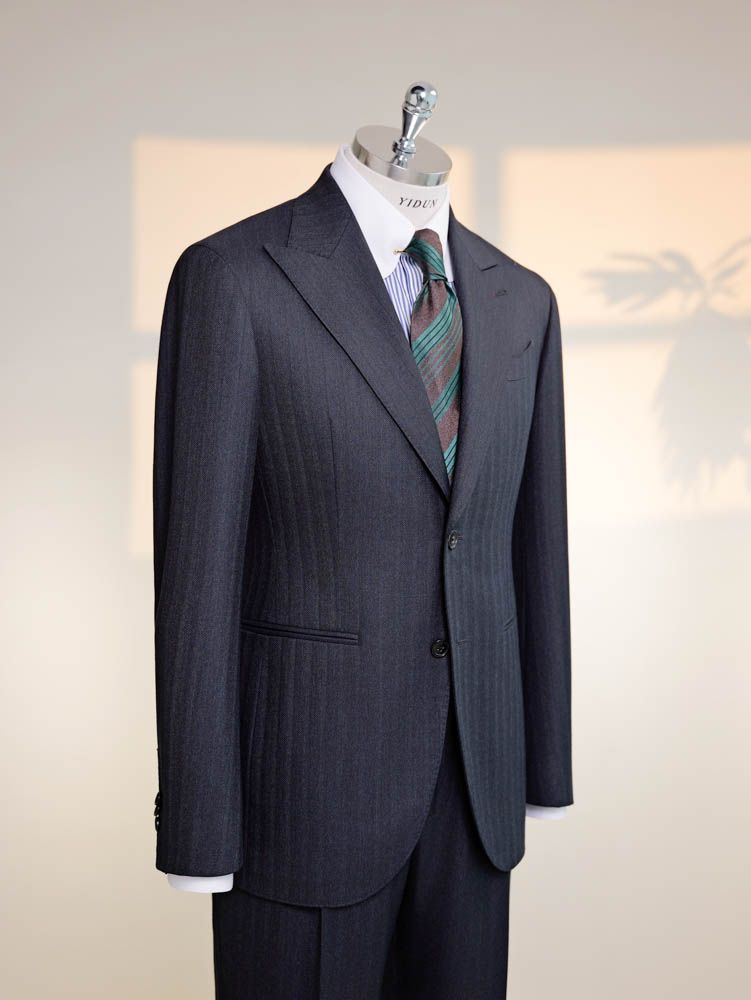 Black Herringbone Suit — view 5 of 6