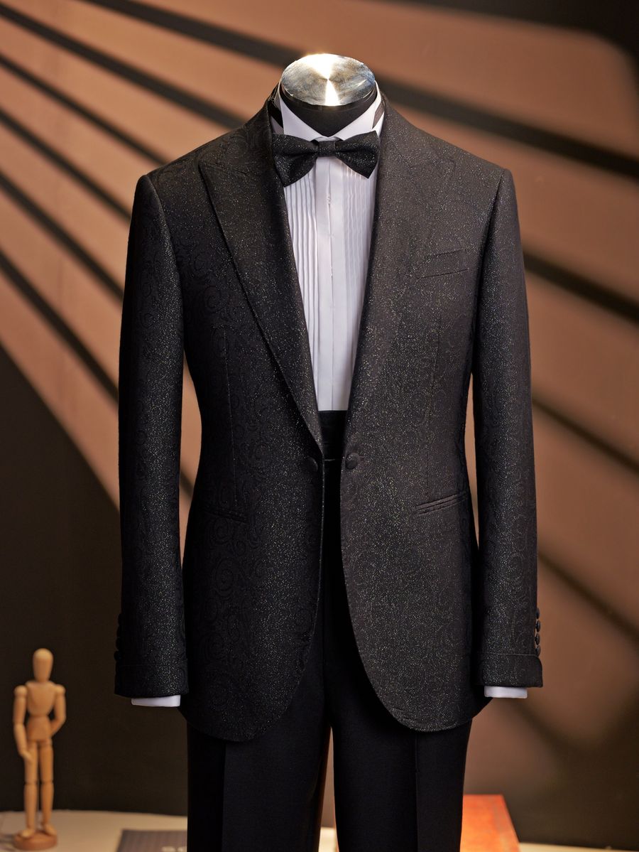 Black Jacquard Tuxedo — view 1 of 6