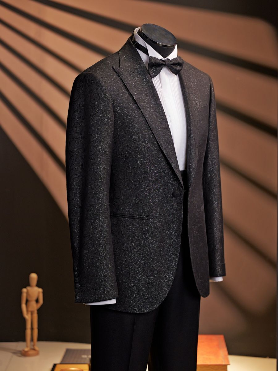 Black Jacquard Tuxedo — view 5 of 6
