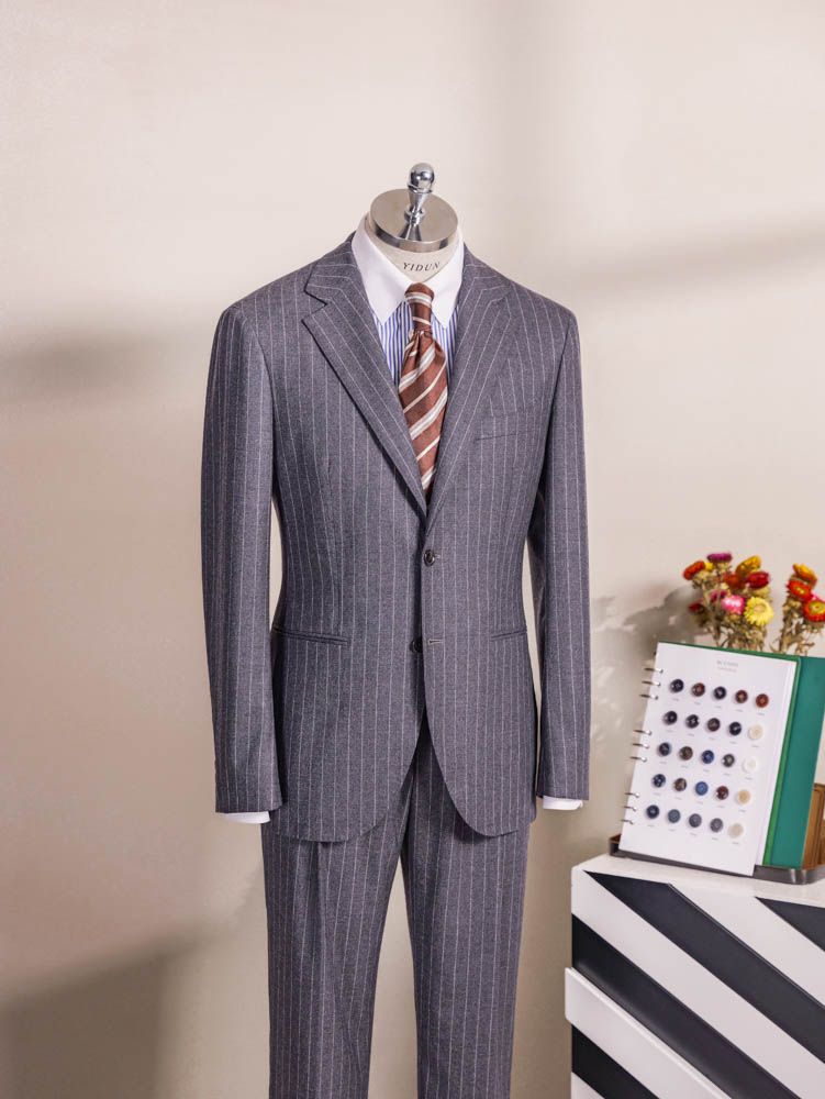 Grey Pinstripe Suit — view 1 of 6