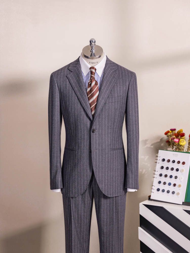 Grey Pinstripe Suit — view 2 of 6