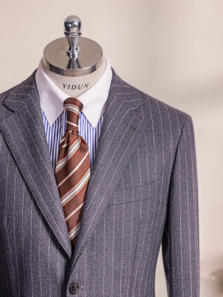 Grey Pinstripe Suit — view 4 of 6