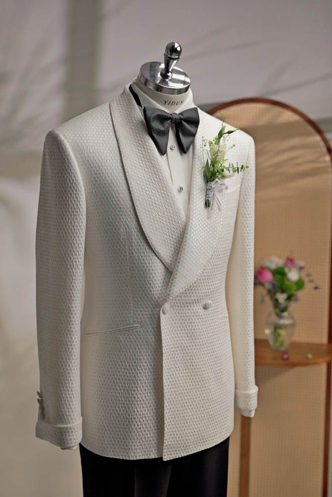 Ivory Jacquard Tuxedo — view 3 of 11
