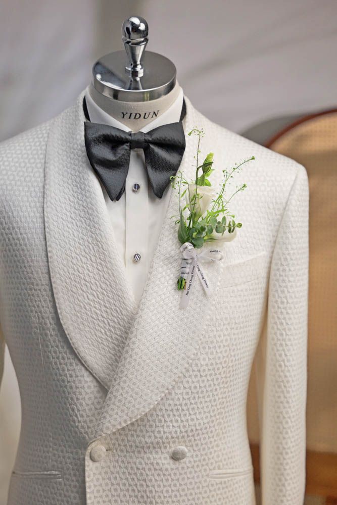 Ivory Jacquard Tuxedo — view 5 of 11